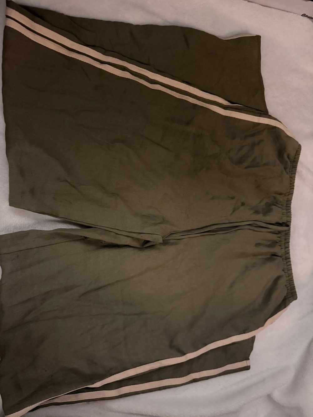 Olive Green Side-Stripe Jogger Pants